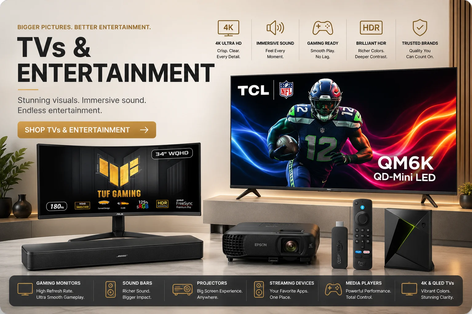 TV and entertainment ad